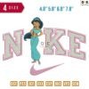 Swoosh Sport Brand Jasmine Pose Embroidery Design