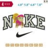 Swoosh Sport Brand Kingkong Female Embroidery Design