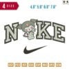 Swoosh Sport Brand Kuromi Happy Embroidery Design 4.8" 5.8" 6.8" 7.8"