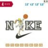 Swoosh Sport Brand Lola Bunny Embroidery Design 3.8" 4.8" 5.8" 6.8"