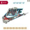 Swoosh Sport Brand Luffy Cloud Embroidery Design ?4.8" 5.8" 6.8" 7.8"