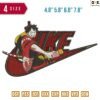 Swoosh Sport Brand Luffy Sword Embroidery Design 4.8" 5.8" 6.8" 7.8"
