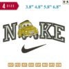 Swoosh Sport Brand Luigi Car Embroidery Design 3.8" 4.8" 5.8" 6.8"