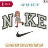 Swoosh Sport Brand Manicka Doll Embroidery Design 4.8" 5.8" 6.8" 7.8"