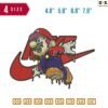 Swoosh Sport Brand Mario melting Embroidery Design ?4.8" 5.8" 6.8" 7.8"