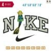 Swoosh Sport Brand Mermaidman Embroidery Design 4.8" 5.8" 6.8" 7.8"