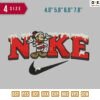 Swoosh Sport Brand Cartoon santa claus Embroidery Design 4.8" 5.8" 6.8" 7.8"