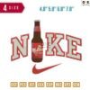 Swoosh Sport Brand Molson Bottle Embroidery Design 4.8" 5.8" 6.8" 7.8"