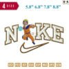 Swoosh Sport Brand Naruto Double outline Embroidery Design 5.8" 6.8" 7.8" 8.8"