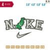 Swoosh Sport Brand Pakistan Map Embroidery Design 3.8" 4.8" 5.8" 6.8"