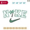 Swoosh Sport Brand Palmtree Embroidery Design 4.8" 5.8" 6.8" 7.8"