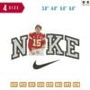 Swoosh Sport Brand Patrick Mohames Embroidery Design 3.8" 4.8" 5.8" 6.8"