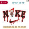 Swoosh Sport Brand Pennywise Balloon Embroidery Design 4.8" 5.8" 6.8" 7.8"