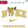 Swoosh Sport Brand Pikachu Cat Embroidery Design 4.8"? 5.8" 6.8" 7.8"