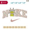 Swoosh Sport Brand Pikachu Lycanroc Embroidery Design 4.8"? 5.8" 6.8" 7.8"