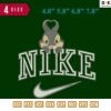 Swoosh Sport Brand Rabbit Thumper love Embroidery Design 4.8" 5.8" 6.8" 7.8"