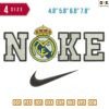 Swoosh Sport Brand Real madrid Embroidery Design ?4.8" 5.8" 6.8" 7.8"