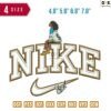 Swoosh Sport Brand SZA sit Embroidery Design 4.8" 5.8" 6.8" 7.8"