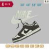 Swoosh Sport Brand Shoe Embroidery Design 3.8" 4.8" 5.8" 6.8"
