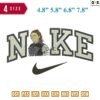 Swoosh Sport Brand Sister B Embroidery Design 4.8" 5.8" 6.8" 7.8"