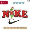 Swoosh Sport Brand Snow Grinch Embroidery Design 4.8" 5.8" 6.8" 7.8"
