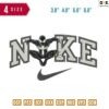 Swoosh Sport Brand Super Hero Black Embroidery Design 3.8"? 4.8"? 5.8" 6.8"