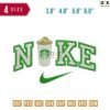 Swoosh Sport Brand Starbucks Cup Embroidery Design 3.8" 4.8" 5.8" 6.8"