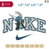 Swoosh Sport Brand Alien Cartoon Slitherin Embroidery Design 4.8" 5.8" 6.8" 7.8"