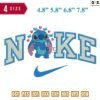 Swoosh Sport Brand Alien Cartoon Heart Embroidery Design 4.8" 5.8" 6.8" 7.8"