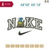 Swoosh Sport Brand Alien Cartoon Pokemon Dragon Embroidery Design 4.8" 5.8" 6.8" 7.8"