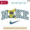 Swoosh Sport Brand Alien Cartoon pokemon Changed Face Embroidery Design 4.8" 5.8" 6.8" 7.8"