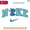 Swoosh Sport Brand Alien Cartoon Sit Embroidery Design 3.8" 4.8" 5.8" 6.8"