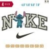 Swoosh Sport Brand Alien Cartoon Soccer Embroidery Design 4.8" 5.8" 6.8" 7.8"