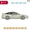 Nissan Car White Embroidery Design 3.8" 4.8" 5.8" 6.8"