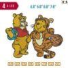 Pooh and Friends Embroidery Design 4.8" 5.8" 6.8" 7.8"