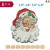 Santa Claus face Embroidery Design 3.8" 4.8" 5.8" 6.8"
