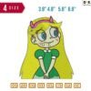 Star butterfly Glance Embroidery Design