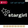 Star Girl Embroidery Design 3.8" 4.8" 5.8" 6.8"