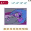 Stitch Sleeping Embroidery Design 3.8" 4.8" 5.8" 6.8"