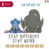 Stitch and Toothless Down Embroidery Design 4.8" 5.8" 6.8" 7.8"