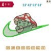 Swoosh Mushroom Embroidery Design