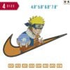 Swoosh Naruto Ball Embroidery Design