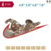Swoosh Titan Fight Embroidery Design ?4.8" 5.8" 6.8" 7.8"