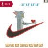 Swoosh Tom Love Embroidery Design 3.8" 4.8" 5.8" 6.8"