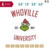 whoville grinch Embroidery Design 6.8" 7.8" 8.8" 9.8"