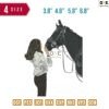 Women and Horse Embroidery Design 3.8" 4.8" 5.8" 6.8