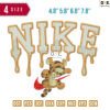 Swoosh melt Baby tiger Embroidery Design