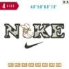 Swoosh boot cow Embroidery Design