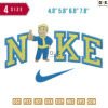 Swoosh Fallout shelter Embroidery Design