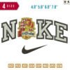 Swoosh gryffindor Embroidery Design